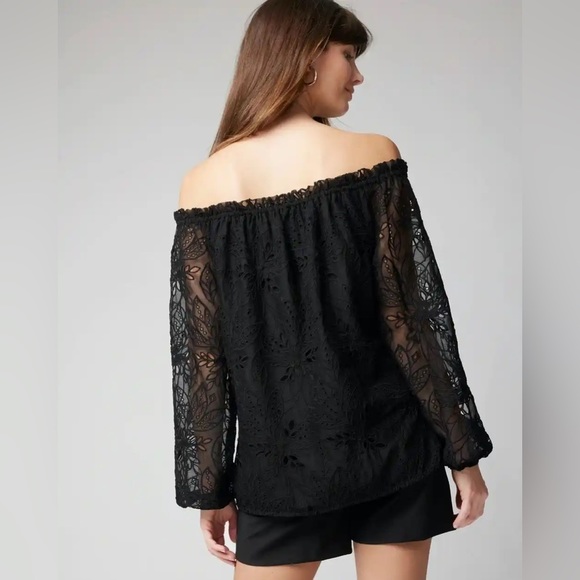 WHBM Off-The-Shoulder Eyelet Blouse - Picture 3 of 3